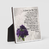 Sister Poem Plaque - Design Lila Rose Fotoplatte (Vorderseite)