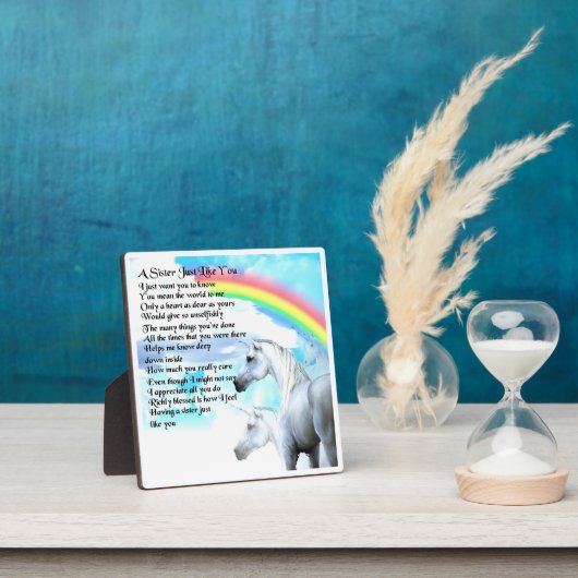 Sister Poem Plaque - Einhorndesign Fotoplatte (InSitu)