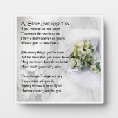 Sister Poem Plaque - Hochzeitsdesign Fotoplatte (Vorderseite)