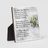 Sister Poem Plaque - Hochzeitsdesign Fotoplatte (Vorderseite)