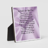 Sister Poem Plaque - Lilac Silk Design Fotoplatte (Vorderseite)