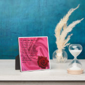 Sister Poem Plaque - rosa Silk & Rose Design Fotoplatte (InSitu)