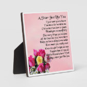 Sister Poem Plaque - Rose Design Fotoplatte (Vorderseite)