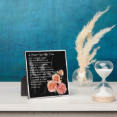 Sister Poem Plaque - Rose zum Schwarzen Seidendesi Fotoplatte (InSitu)