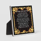 Sister Poem Plaque - Schwarzes Design Fotoplatte (Vorderseite)