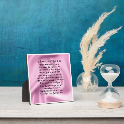 Sister Poem Platte - Pink Silk Design Fotoplatte (InSitu)