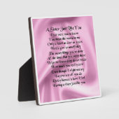 Sister Poem Platte - Pink Silk Design Fotoplatte (Vorderseite)