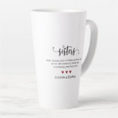 Sister Quote Forever Friends Custom Milchtasse (Rechte Ecke)
