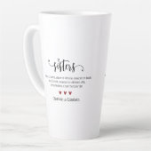 Sister Quote Forever Friends Custom Milchtasse (Linke Ecke)