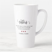 Sister Quote Forever Friends Custom Milchtasse (Rechts)