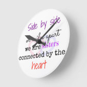 Sister Quote Gift CLock Sister Clock Gift Runde Wanduhr (Winkel)