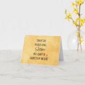 Sister Quote Karte (Gelbe Blume)