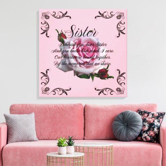 SISTER QUOTE LEINWANDDRUCK (Insitu (Wohnzimmer))