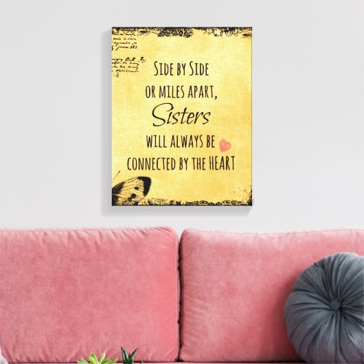 Sister Quote Leinwanddruck (Insitu (Wohnzimmer))