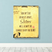 Sister Quote Leinwanddruck (Insitu (Holzboden))