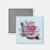 SISTER QUOTE MAGNET (Vorderseite/Rückseite)