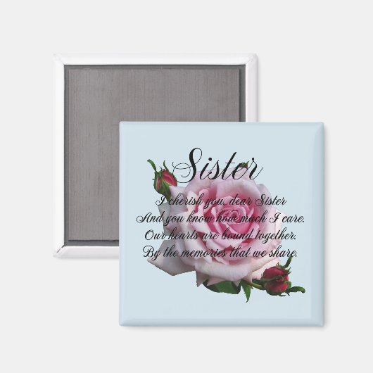 SISTER QUOTE MAGNET (Vorderseite/Rückseite)