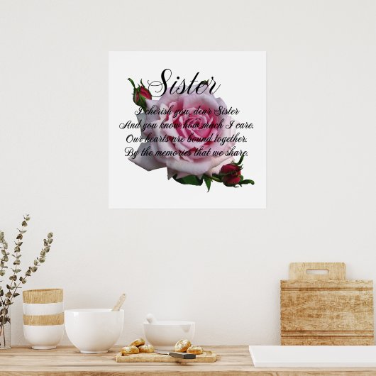 SISTER QUOTE POSTER (Küche)