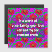 Sister Quotes (Sie lieben) Blume, Friend Card Magnetkarte (Vorne/Hinten)