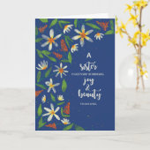 Sister Religious Birthday Daisies and Wildblumen Karte (Gelbe Blume)