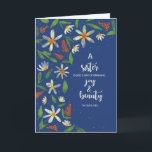 Sister Religious Birthday Daisies and Wildblumen Karte<br><div class="desc">Diese wunderschöne marineblaue religiöse Geburtstagskarte ist die,  die du brauchst,  um deine liebste Schwester begrüßen zu können,  sobald sie ihren bevorstehenden Geburtstag feiert. Auf dem Cover dieser Karte können Sie die Tageszeitungen und Wildblumen sehen. Kaufe deine noch heute!</div>
