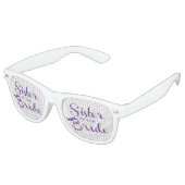 Sister Retro Script Lila Sonnenbrille (Schrägansicht)