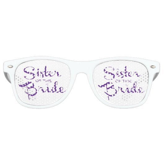 Sister Retro Script Lila Sonnenbrille (Vorderseite)