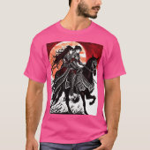 Sister Riding auf einem Kriegerpferd lustig T-Shirt (Vorderseite)