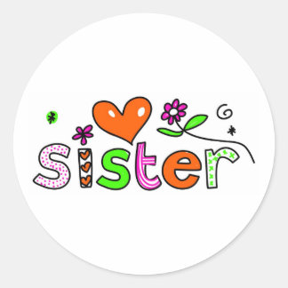 Sister Runder Aufkleber