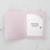 Sister’s Birthday with glitter flowers Card Karte (Innenseite)