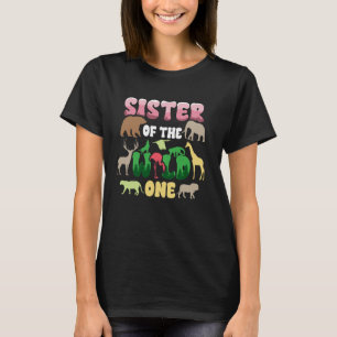 Sister Safari 1. Geburtstag des wilden Zoo-Dschung T-Shirt
