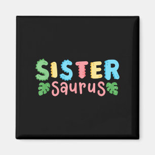 Sister Saurus Kinder Dinosaurier Geburtstagsfeier Magnet