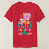 Sister Saurus Rex Dinosaur Dino Design für Kinder T-Shirt (Design vorne)