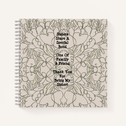 Sister Sentiment Abstrakt Notebook Notizblock (Vorderseite)