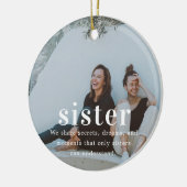 Sister | Sentimental Foto Keepake Weihnachten Keramik Ornament (Links)