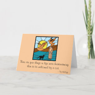 Sister Seraphim mit Katzen und Vögeln Dankeskarte