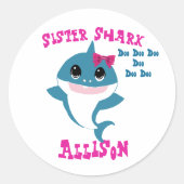 Sister Shark Stickers (Vorderseite)