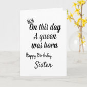 ** SISTER** SIE SIND EINE KLEINE "BIRTHTAGKARTE" KARTE (Gelbe Blume)