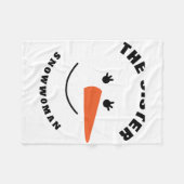Sister Snowman Face Squad Matching Family Costume Fleecedecke (Vorderseite (Horizontal))