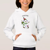 Sister Snowman Niedlich Whimsical Christmas Hoodie (Vorderseite)