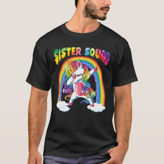 Sister Squad Birthday Girl Unicorn Birthday Sister T-Shirt