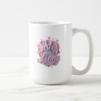 Sister Strong Krebsbewusstseins-Tasche – Inspirat Kaffeetasse