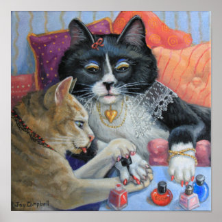 "Sister Stuff" Kitty Schwestern tun ihre Nägel Poster