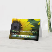 Sister Sunflower Happy Mother Day Garden Blume Karte (Vorderseite)