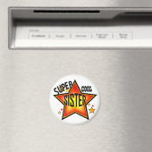 Sister Super Cool Star Funny Magnet (In Situ (Geschirrspüler))