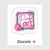 Sister Support Squad Messy Bun Pink Krieger Brust Aufkleber (Blatt)