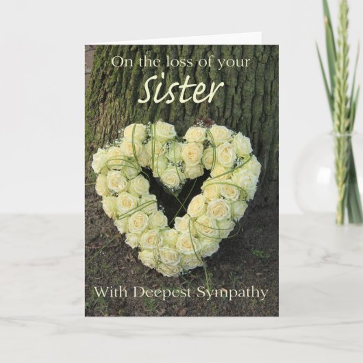 Sister Sympthy card mit Rose Karte (Vorderseite)