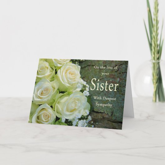 Sister Sympthy card mit Rose Karte (Vorderseite)