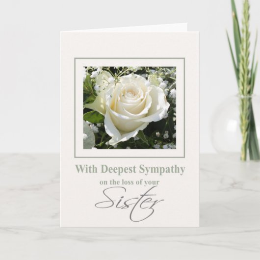 Sister Sympthy card mit Rose Karte (Vorderseite)