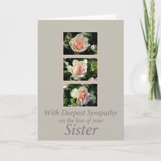 Sister Sympthy card mit Rose Karte (Vorderseite)